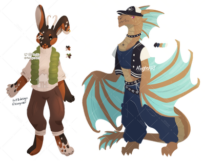 Left: commission (Cawfee, FR) / Right: Semi-custom Left: commission (Cawfee, FR) / Right: Semi-custom
